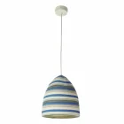 Lampada in nebulite e lana a sospensione In.es.artdesign Flower Stripe Viadurini