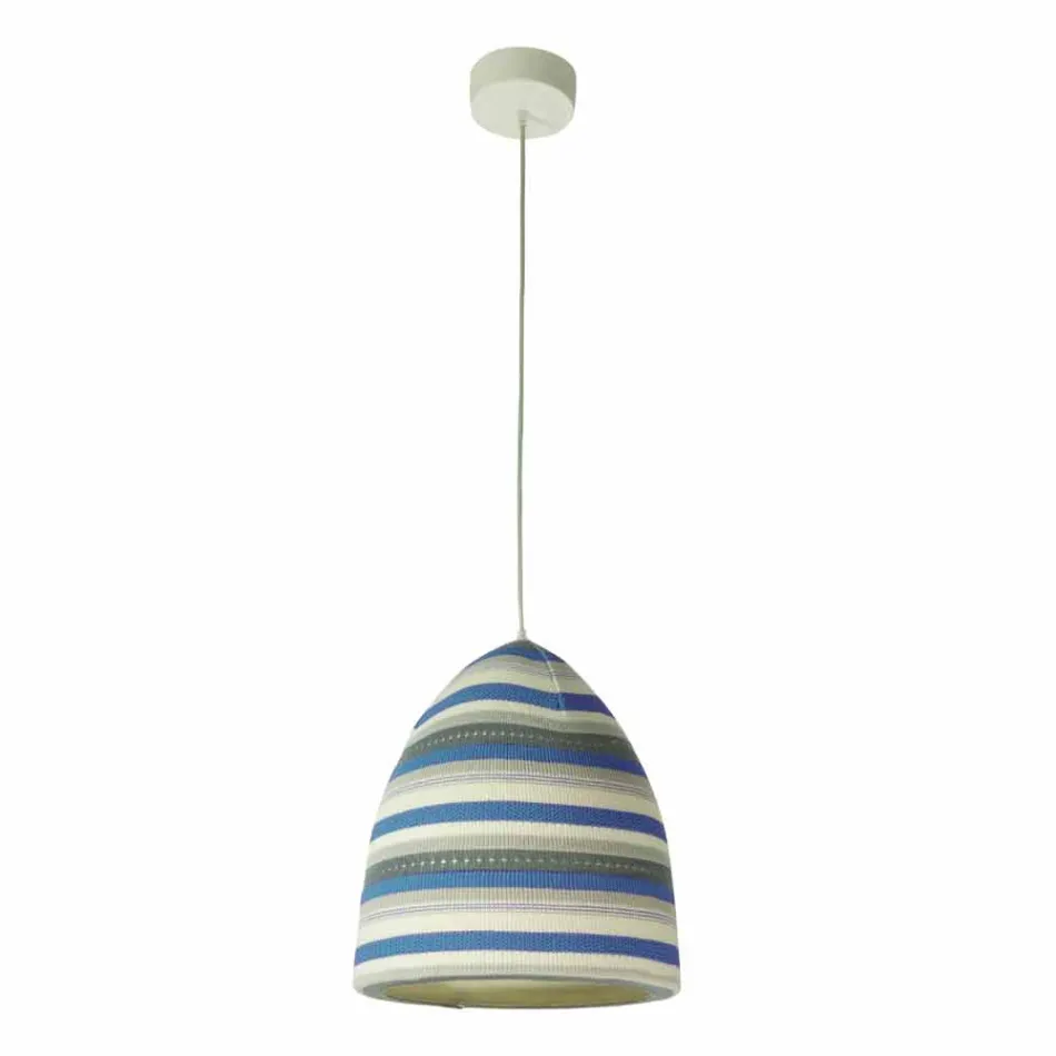 Lampada in nebulite e lana a sospensione In.es.artdesign Flower Stripe Viadurini