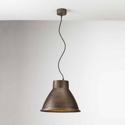 Lampada industriale a sospensione in ferro Loft Media Il Fanale Viadurini
