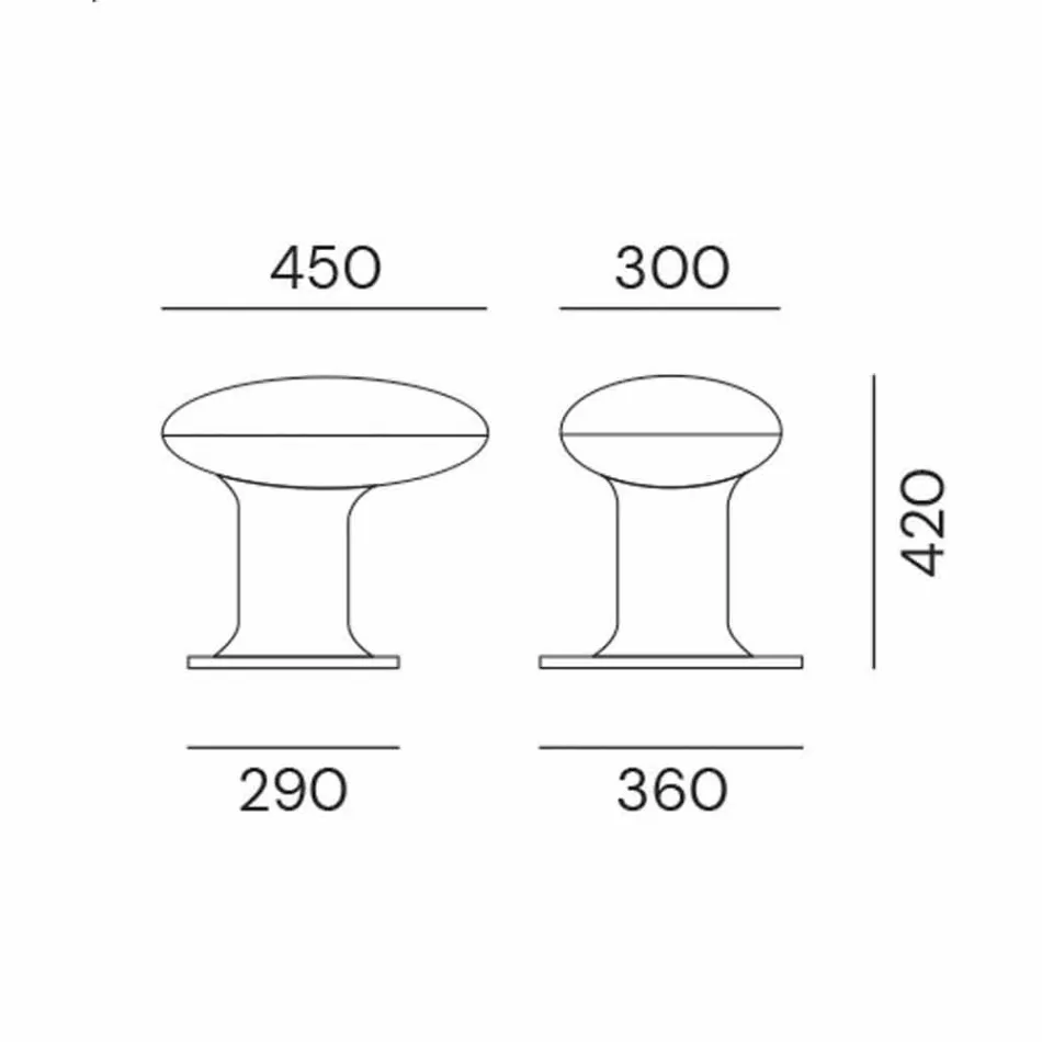 Lampada Led da Giardino in Ghisa Grigio o Marrone Design - Bitta by Il Fanale Viadurini