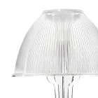 Lampada Led da Tavolo in Plexiglass Trasparente Made in Italy - Odette Viadurini
