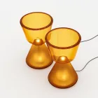 Lampada Led da Tavolo in Vetro Soffiato di Murano Made in Italy - Isola Viadurini