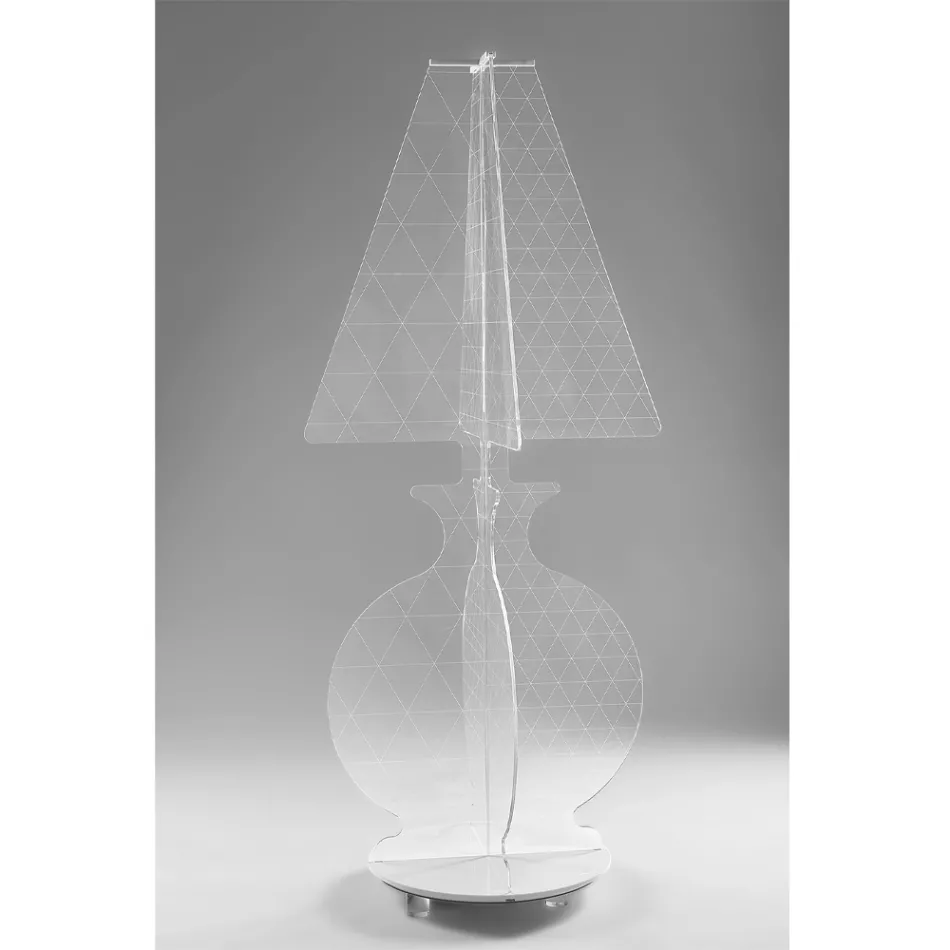 Lampada Led da Terra Plexiglass Marcato a Laser Moderna 3 Misure -  Raissa Viadurini