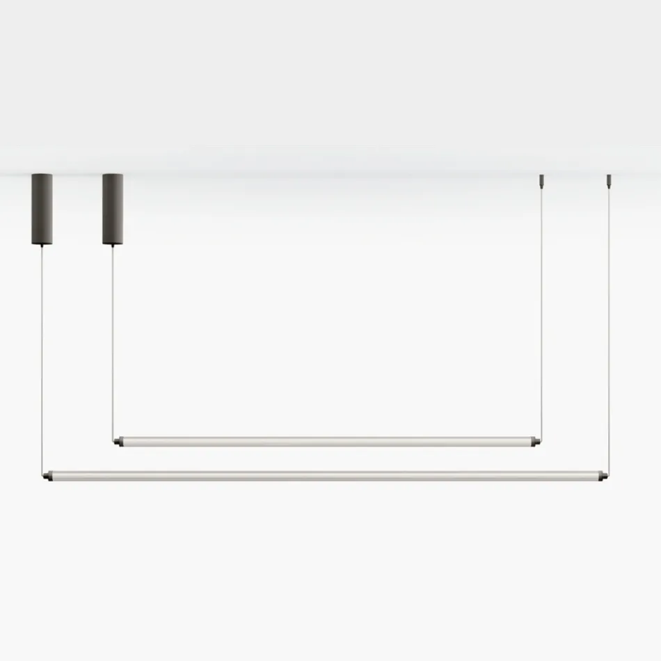 Lampada Led Moderna in Vetro Rigato dal Design Esclusivo Made in Italy - Lys Viadurini