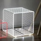 Lampada Led Rgb in Cristallo Acrilico Trasparente Decoro Laser - Robiola Viadurini