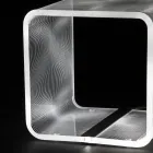 Lampada Led Tavolino Luminoso Acrilico Trasparente Decoro Laser - Robiola Viadurini
