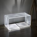 Tavolino Luminoso LED RGB Acrilico Trasparente Decoro Laser - Robiola