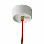 Lampada moderna a sospensione in ceramica bianca made in Italy Asia Viadurini