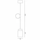 Lampada moderna a sospensione in ceramica bianca made in Italy Asia Viadurini