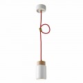 Lampada moderna a sospensione in ceramica bianca made in Italy Asia