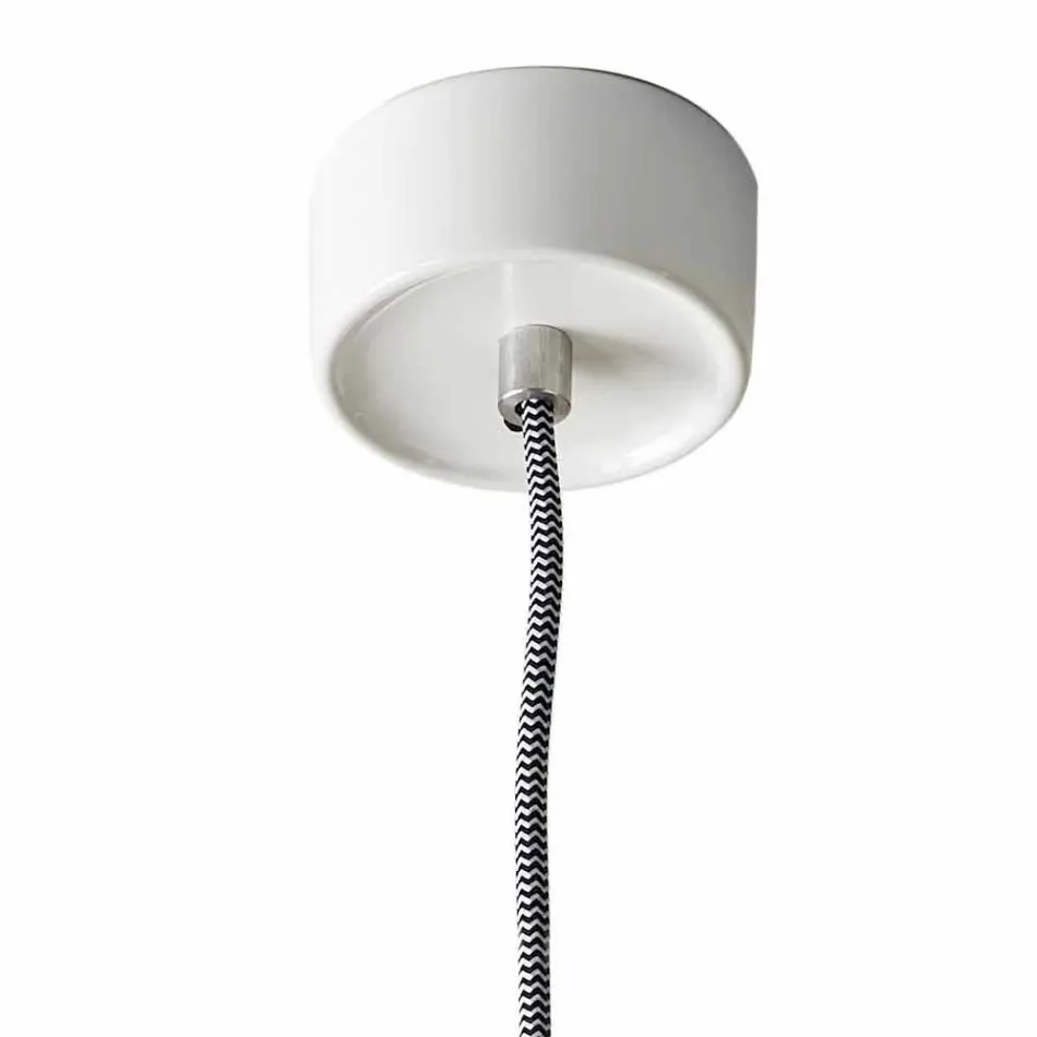 Lampada moderna a sospensione in ceramica rossa made in Italy Asia Viadurini