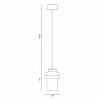 Lampada moderna a sospensione in ceramica rossa made in Italy Asia Viadurini