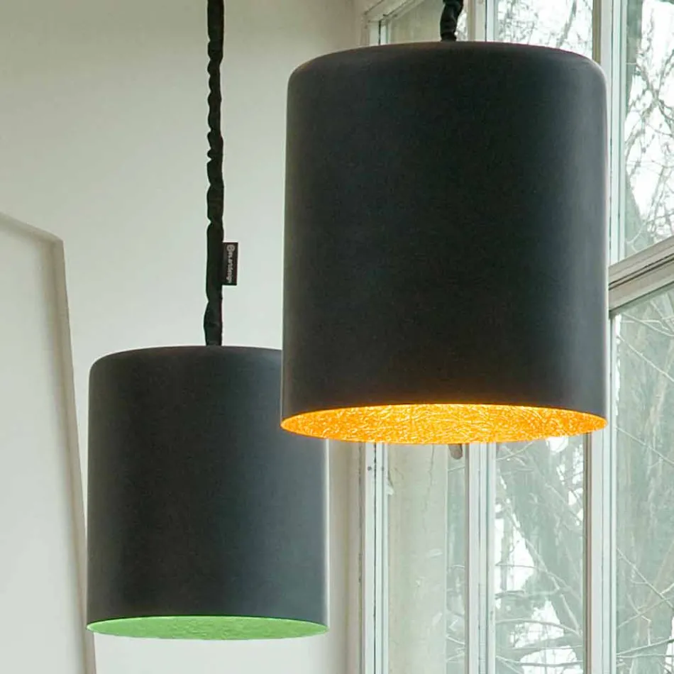 Lampada moderna a sospensione In-es.artdesign Bin Lavagna in resina Viadurini