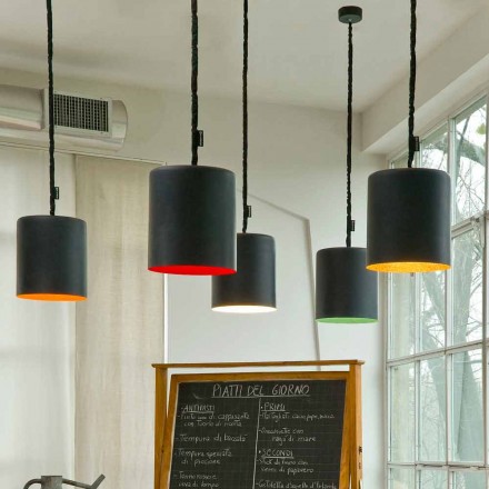 Lampada moderna a sospensione In-es.artdesign Bin Lavagna in resina Viadurini