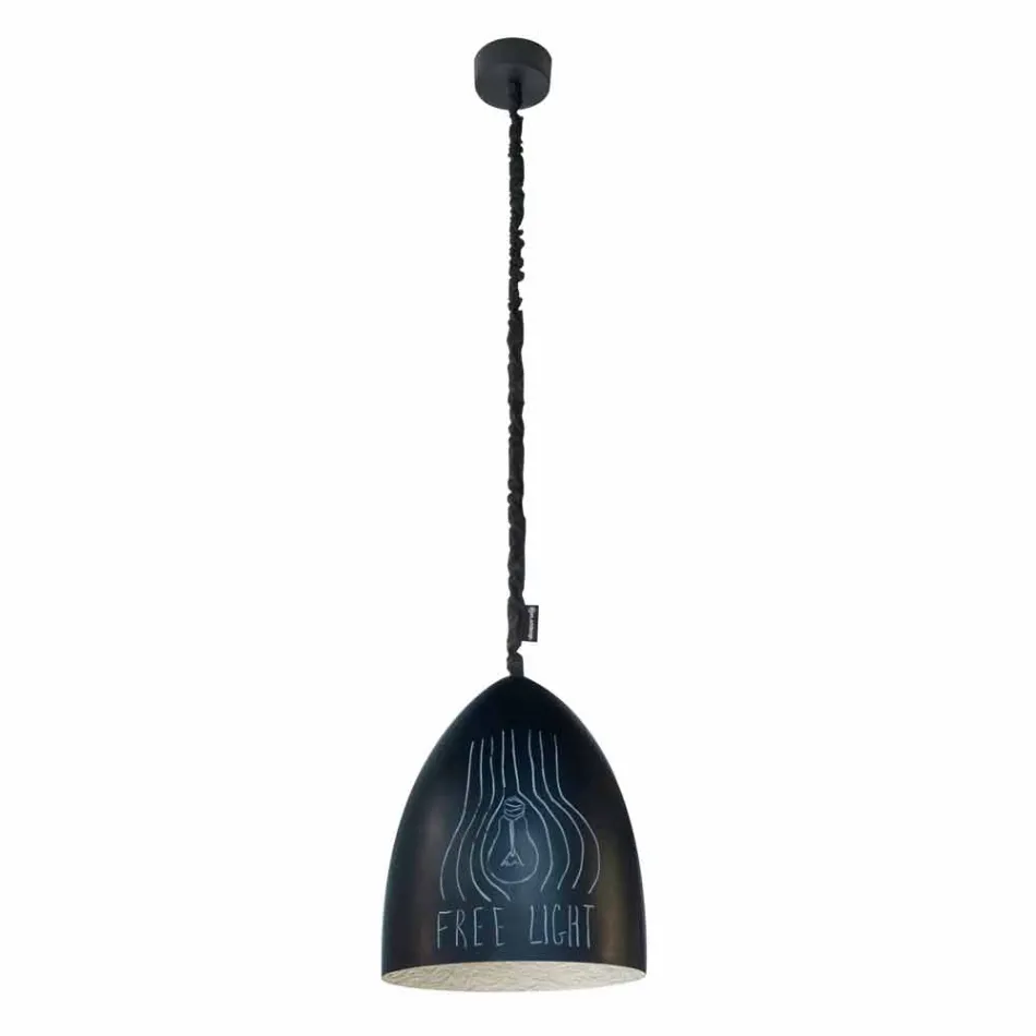 Lampada moderna a sospensione In-es.artdesign Flower S Lavagna resina Viadurini