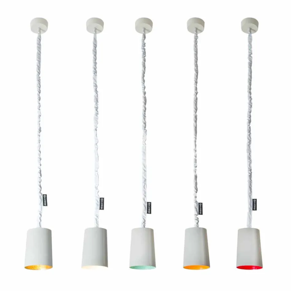 Lampada moderna a sospensione In-es.artdesign Paint Cemento verniciata Viadurini