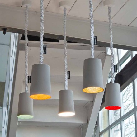 Lampada moderna a sospensione In-es.artdesign Paint Cemento verniciata Viadurini