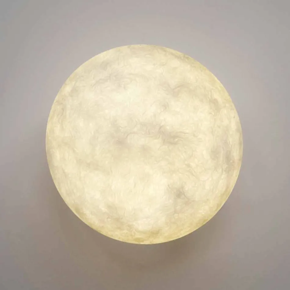 Lampada moderna da muro In-es.artdesign A. Moon in nebulite Viadurini