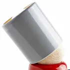 Lampada moderna da tavolo ceramica e legno di faggio made Italy Asia Viadurini