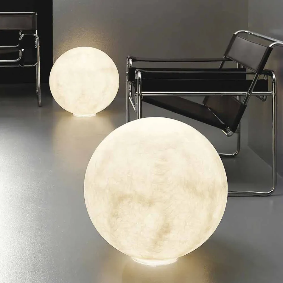 Lampada moderna da tavolo sferica In-es.artdesign Floor Moon nebulite Viadurini