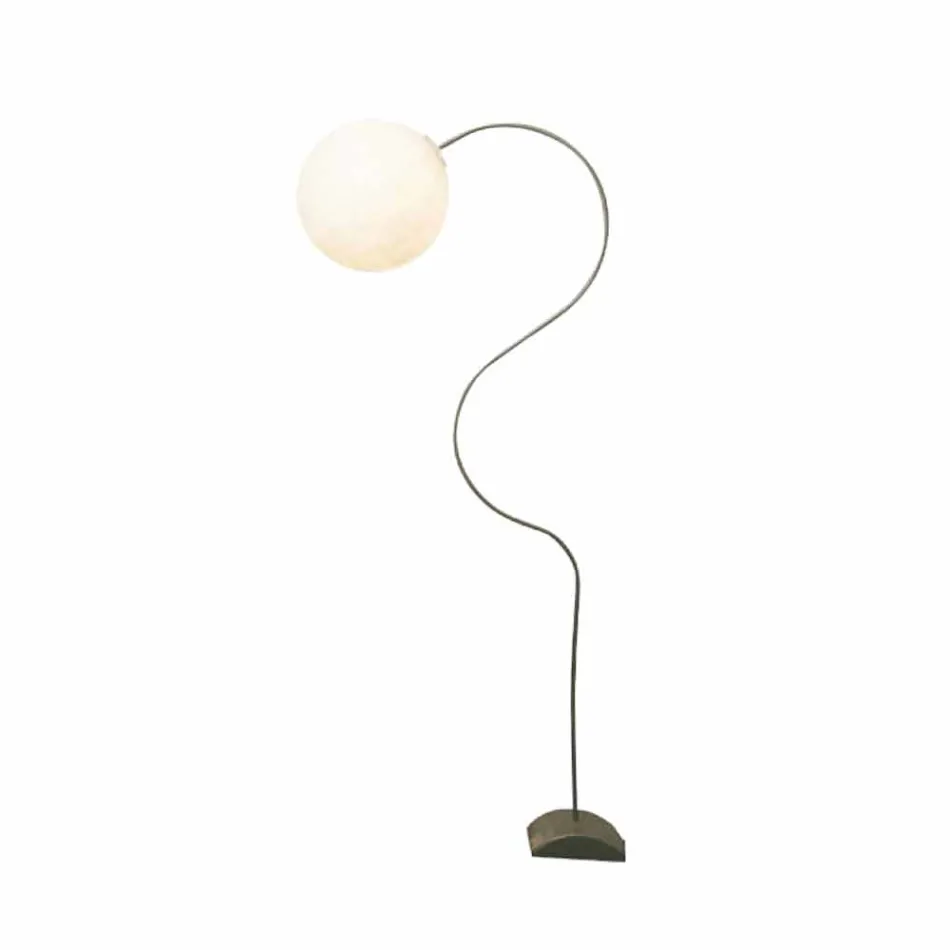 Lampada moderna da terra bianca nebulite In-es.artdesign Luna H210cm Viadurini