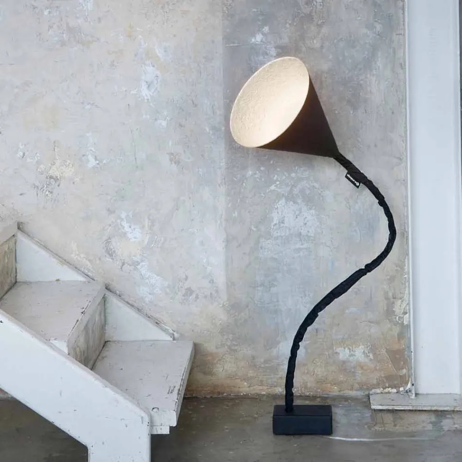 Lampada moderna da terra In-es.artdesign Flower Lavagna in resina Viadurini