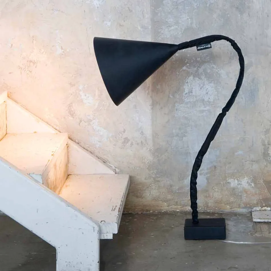 Lampada moderna da terra In-es.artdesign Flower Lavagna in resina Viadurini