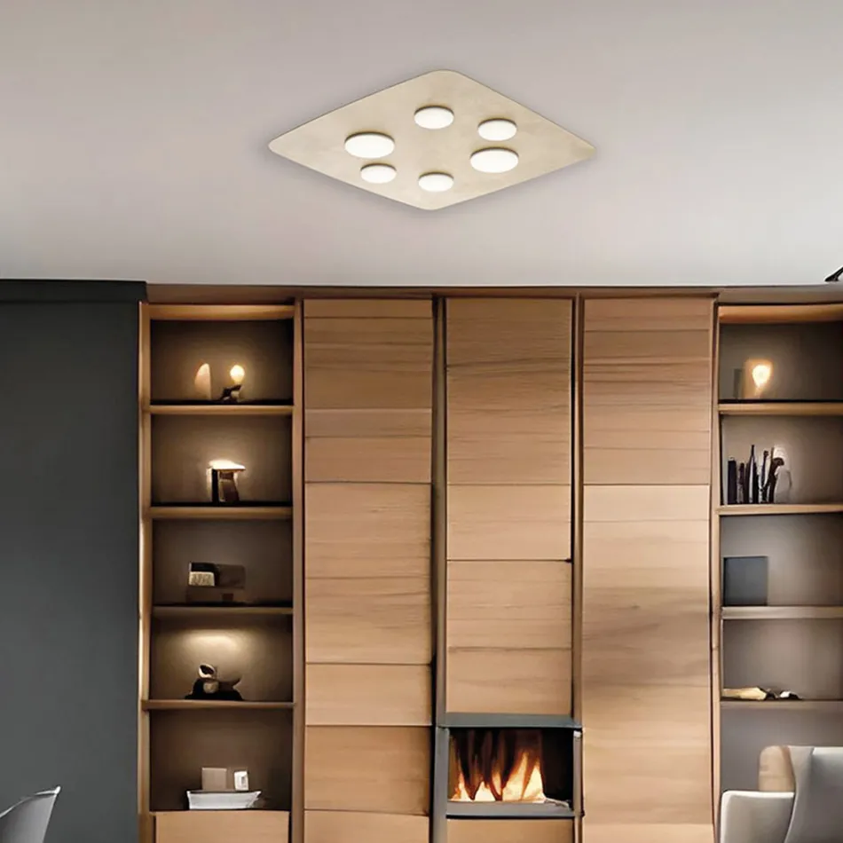 Lampada moderna in vetro e metallo per arredare con stile gli interni – Kepler Viadurini