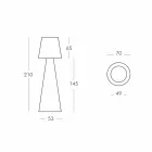 Lampada moderna per esterno Slide Pivot bianco luminoso fatta Italia Viadurini