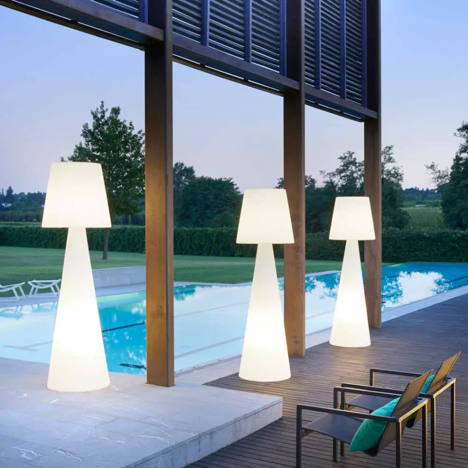 Lampada moderna per esterno Slide Pivot bianco luminoso fatta Italia Viadurini