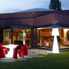 Lampada moderna per esterno Slide Pivot bianco luminoso fatta Italia Viadurini