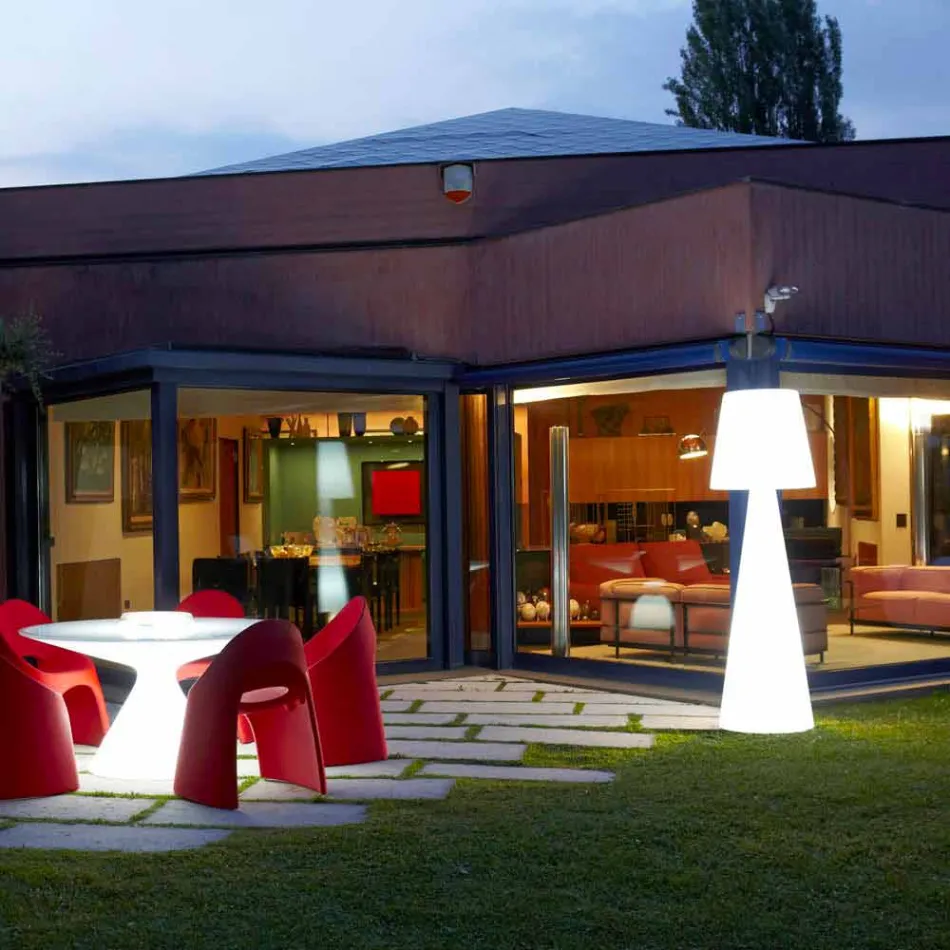 Lampada moderna per esterno Slide Pivot bianco luminoso fatta Italia Viadurini