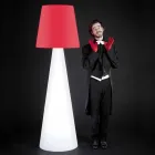 Lampada moderna per esterno Slide Pivot bianco luminoso fatta Italia Viadurini