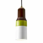 Lampada moderna sospesa in ottone e ceramica fatta in Italia Asia Viadurini
