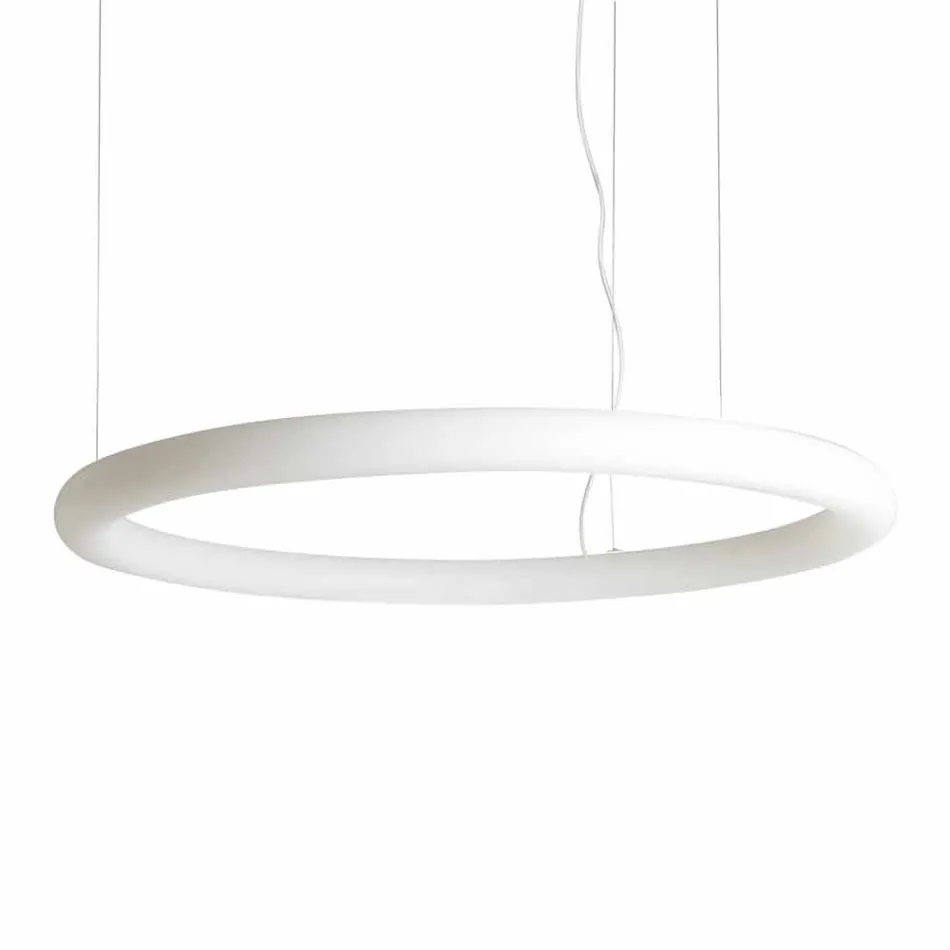 Lampada Moderna Tonda a Sospensione in Polietilene Made in Italy - Slide Giotto Viadurini