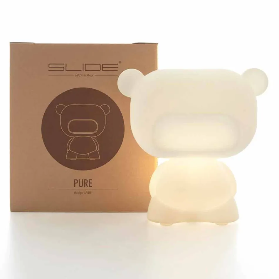 Lampada orso da tavolo luminosa Slide Pure colorata fatta in Italia Viadurini