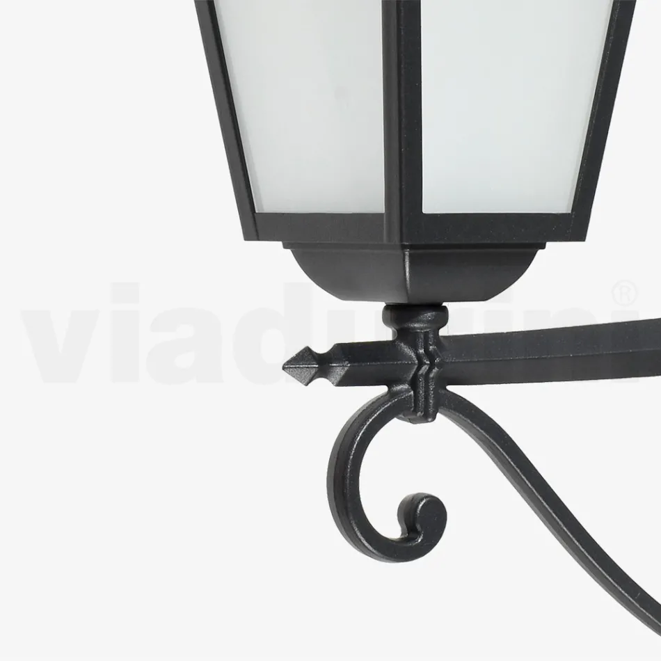 Lampada Outdoor Realizzata in Alluminio Antracite e Vetro Made in Italy - Elric Viadurini