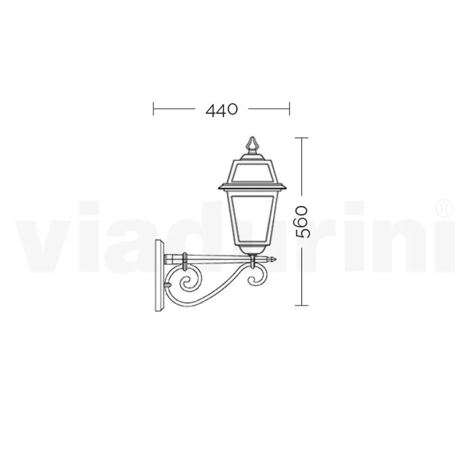 Lampada Outdoor Realizzata in Alluminio Antracite e Vetro Made in Italy - Elric Viadurini