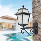 Lampada Outdoor Realizzata in Alluminio Antracite e Vetro Made in Italy - Elric Viadurini