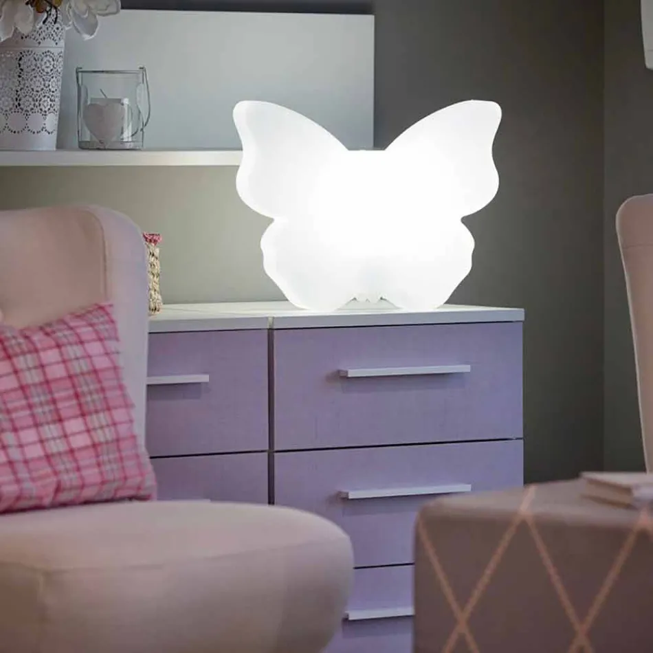 Lampada per Esterni o Interni, Farfalla Bianca Design Moderno - Farfallastar Viadurini