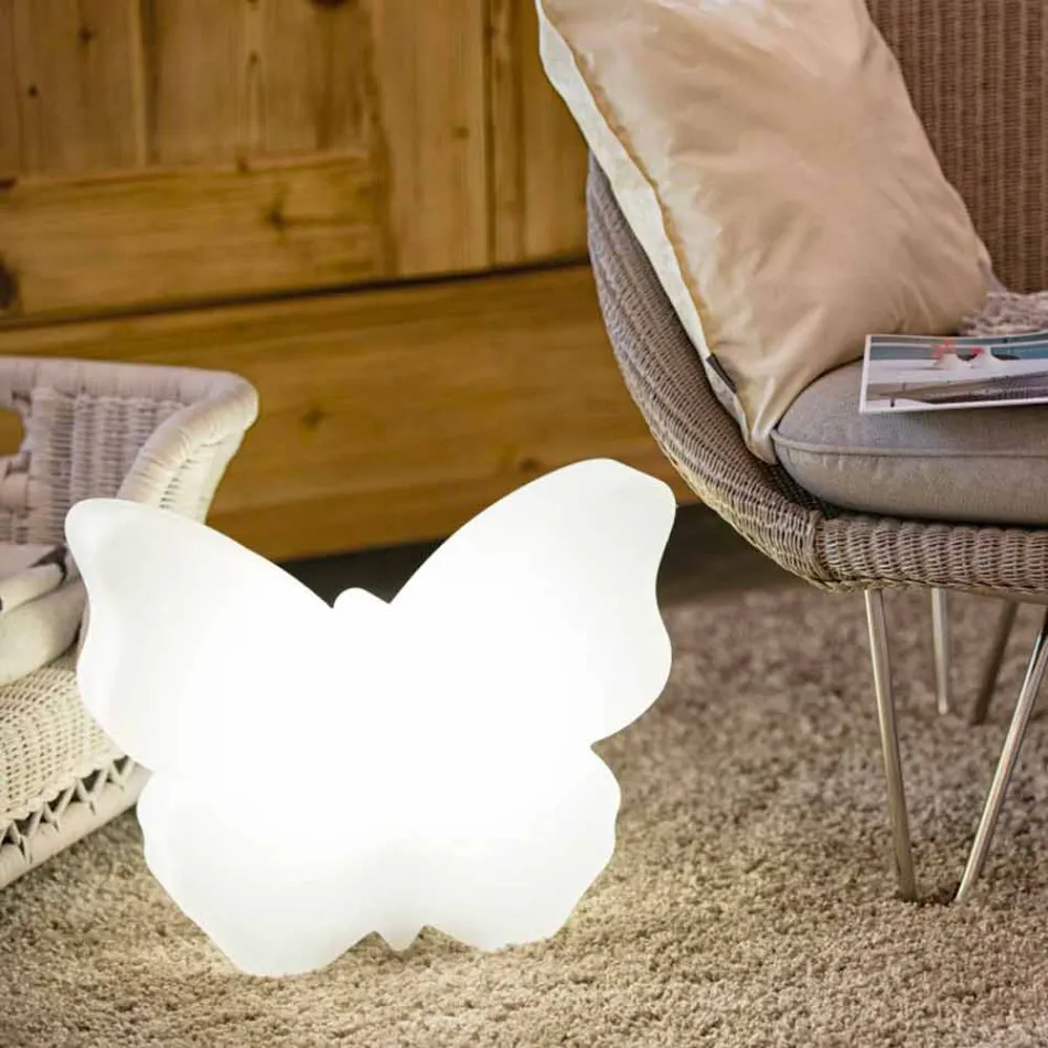 Lampada per Esterni o Interni, Farfalla Bianca Design Moderno - Farfallastar Viadurini