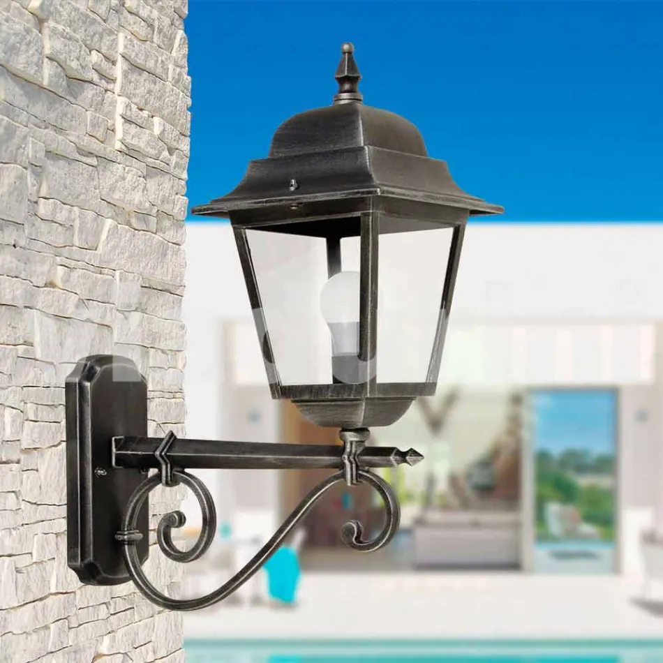 Lampada per esterno a parete in alluminio made in Italy, Aquilina Viadurini