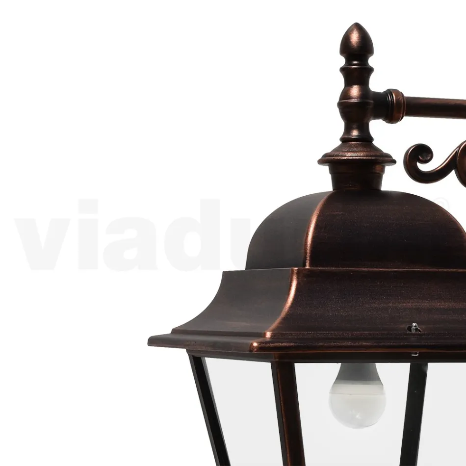 Lampada per Esterno Vintage in Alluminio e Vetro Made in Italy - Bonaria Viadurini