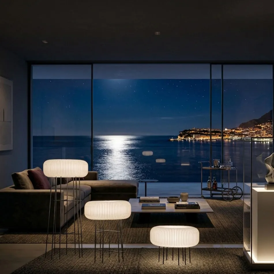 Lampada per Interni in Polietilene in Diverse Misure Made in Italy - Disco Viadurini