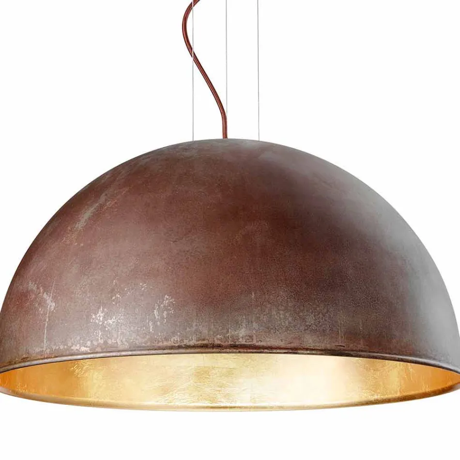 Lampada rustica a sospensione Ø80 cm Galileo Il Fanale Viadurini