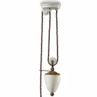 Lampada saliscendi artigianale in ceramica e metallo Kristen Ferroluce Viadurini