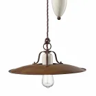 Lampada saliscendi artigianale in ceramica e metallo Kristen Ferroluce Viadurini