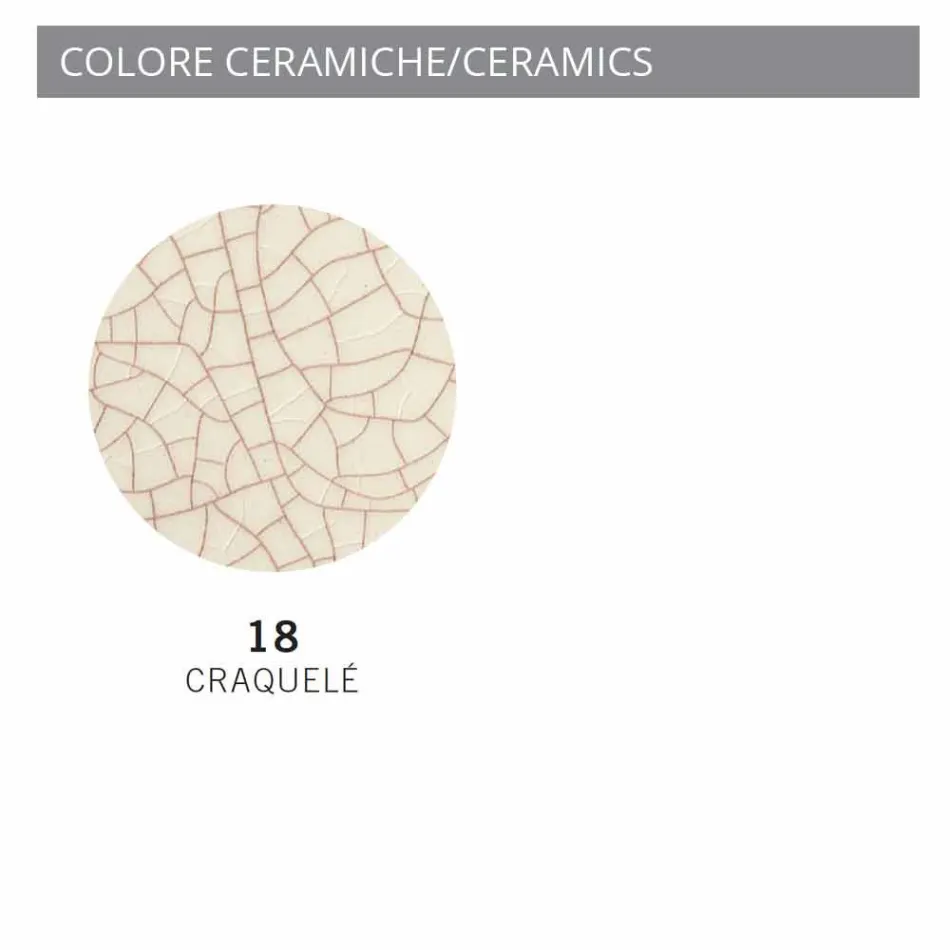 Lampada saliscendi artigianale in ceramica e metallo Kristen Ferroluce Viadurini