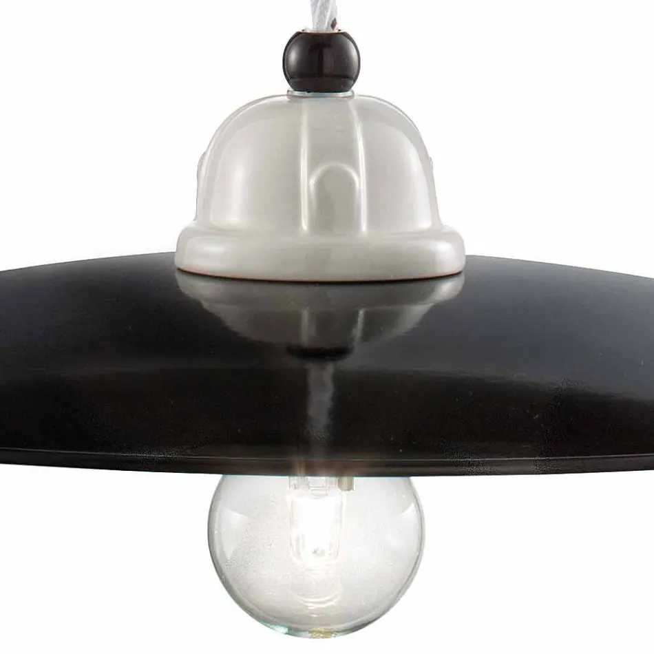 Lampada saliscendi in ceramica artigianale Melissa Ferroluce Viadurini