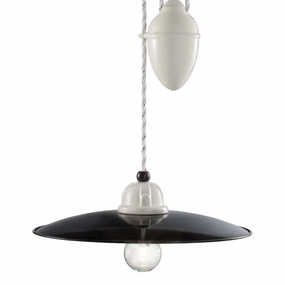 Lampada saliscendi in ceramica artigianale Melissa Ferroluce Viadurini